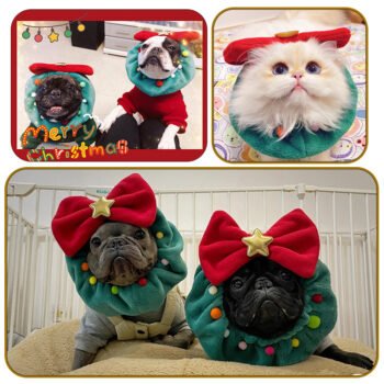 Christmas Pet Bow-knot Collar Friendly To Skin Xmas Pet Scarf WashableParty Pet Dog Neck Strap Scarf Photo Prop Pet Supplies