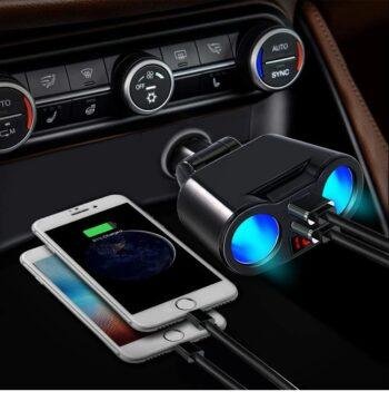 Cigarette Lighter With Rotating One For Two Dual Cigarette Lighter Conversion