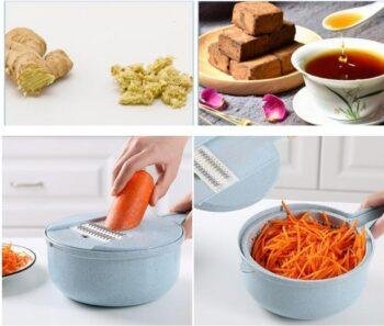 Mandoline Slicer Vegetable Slicer Potato Peeler Carrot Onion Grater With Strainer Vegetable Cutter 8 In 1 Kitchen Accessories