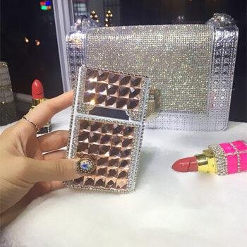 Magnetic Diamond Cigarette Case With Charging Usb Full Diamond Cigarette Case