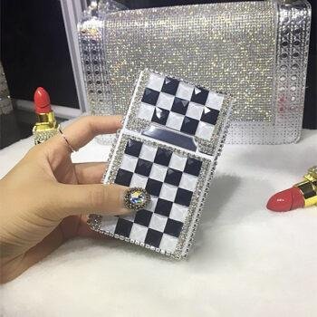 Magnetic Diamond Cigarette Case With Charging Usb Full Diamond Cigarette Case