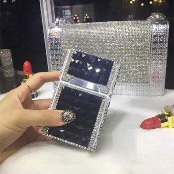 Magnetic Diamond Cigarette Case With Charging Usb Full Diamond Cigarette Case