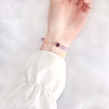 Natural Lavender Amethyst Bracelet Single Circle Bracelet