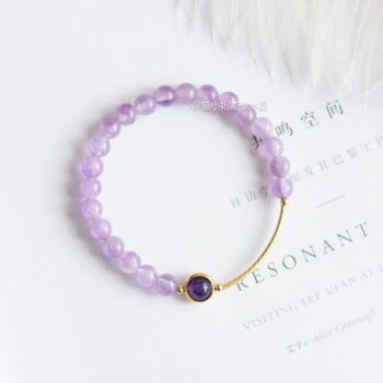 Natural Lavender Amethyst Bracelet Single Circle Bracelet