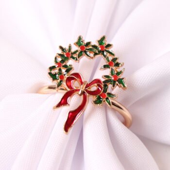 Christmas Tree Napkin Ring Snowflake Napkin Button