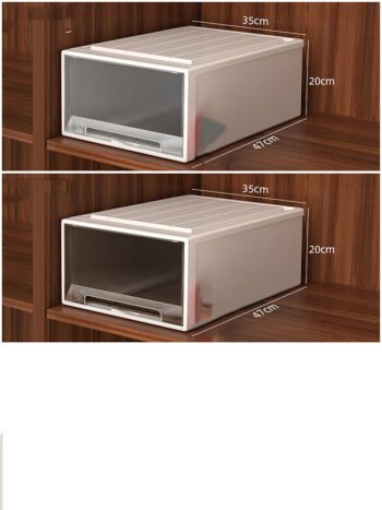 Drawer Type Storage Box Plastic Transparent Clothing Locker