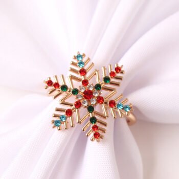 Christmas Tree Napkin Ring Snowflake Napkin Button