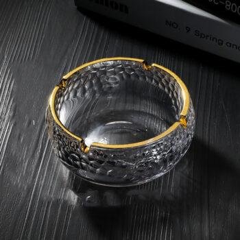 Nordic Light Luxury Glass Ashtray Household