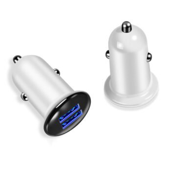 Led 3A Dual USB Electroplating Car Car Charger Mobile Phone Charger Smartphone General Cross Border Wholesale