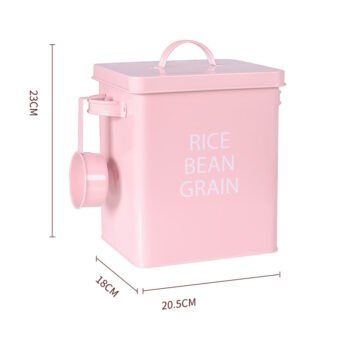 Pet Food Storage Bucket Thickened Iron Household Supplies Storage