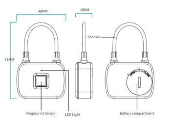 L13 Smart Fingerprint Lock Waterproof Digital Lock