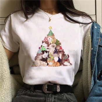 Christmas tree alphabet T-shirt