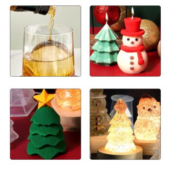 Splendid Christmas Tree Snowman Glue Drop Mold