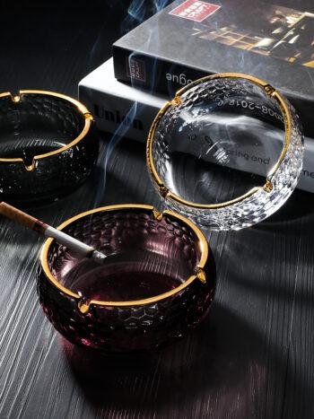 Nordic Light Luxury Glass Ashtray Household